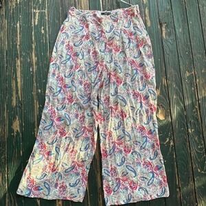 Evisu multicoloured paisley print wide leg‎ trousers